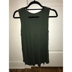 Dark Green Flowy Tank
